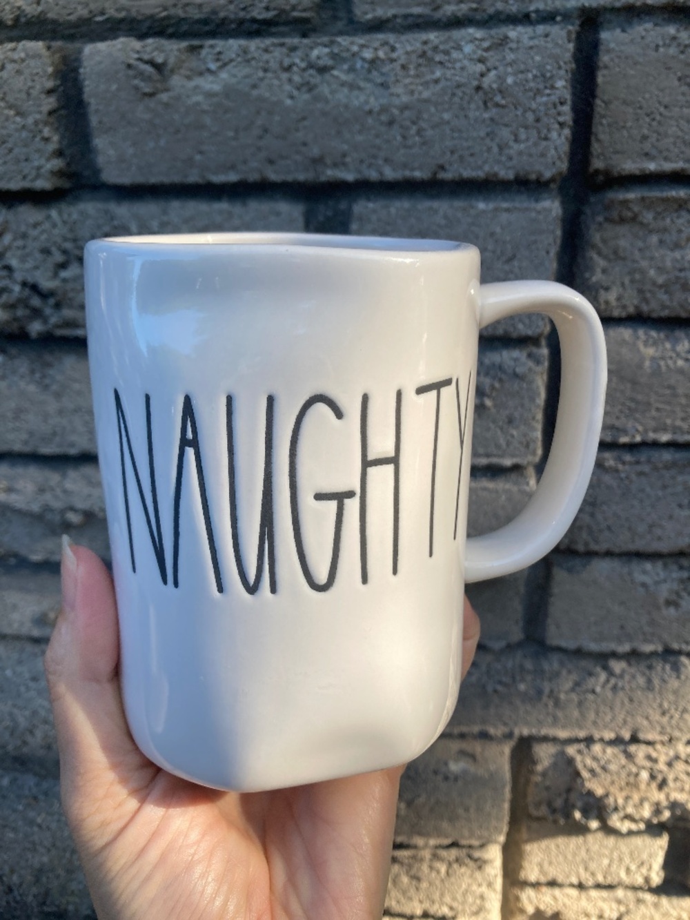 Rae Dunn NAUGHTY mug